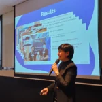 Christina Tan doing a presentation