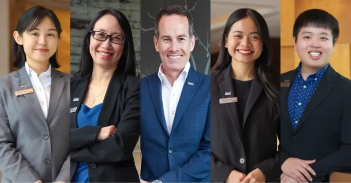 Meet the team at The Westin Singapore (from left to right): Tan Ka Yen, Cheryl Simon, James Walkden, Farisha Low, and Jaryl Pang.
