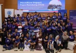 Photo of program participants together with mentors, the Allianz CSR team, the Solve Education team, and student volunteers from FPIPS UPI.